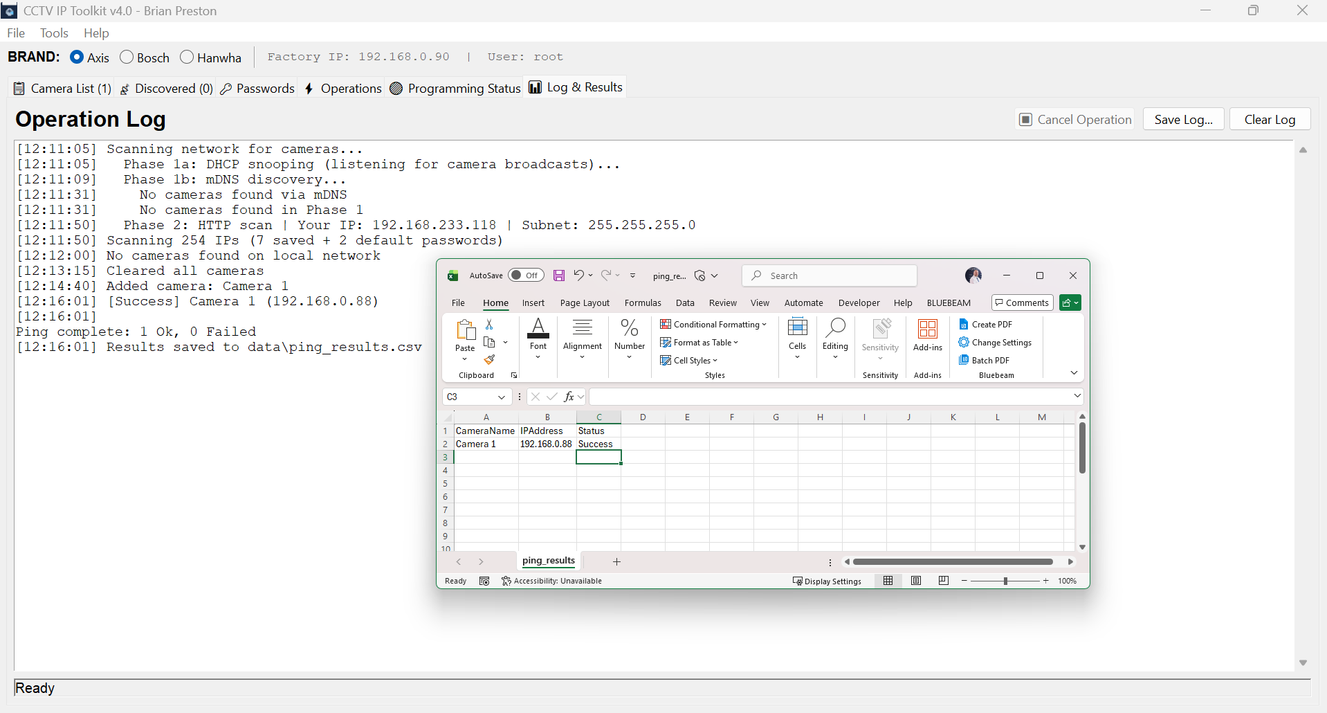 Export preview